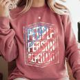People Person Repellant Introvert Comfort Colors Sweatshirt Crimson