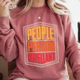 People Person Repellant Introvert Premium Comfort Colors Sweatshirt Crimson