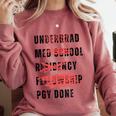 PGY Done Medical Training Residency Fellowship Graduation Comfort Colors Sweatshirt Crimson