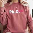Ph Diva Women Dissertation Doctoral Degree Graduation PhD Comfort Colors Sweatshirt Crimson