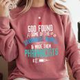 Pharmacist Christian Pharmacy Student PharmD Graduation Comfort Colors Sweatshirt Crimson