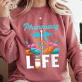 Pharmacy Life Pharmacist Chemist Student PharmD Graduation Comfort Colors Sweatshirt Crimson