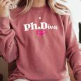 PhD Graduate PhD Female PhD Doctorate Graduation Phd Student Premium Tri-Blend Comfort Colors Sweatshirt Crimson