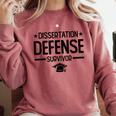 PhD Graduation Dissertation Defense Survivor PhD Comfort Colors Sweatshirt Crimson