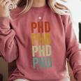 PHD Graduation Doctorate Comfort Colors Sweatshirt Crimson