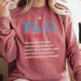 PhD PHD Student Definition Sarcastic Graduation Comfort Colors Sweatshirt Crimson