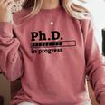 PhD In Progress Graduation Progress Bar Shirt Comfort Colors Sweatshirt Crimson