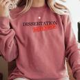 PhD Thesis Defense Graphic Doctoral Graduation Comfort Colors Sweatshirt Crimson