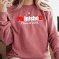Phinished PhD Graduation T-Shirt For Men And Women Comfort Colors Sweatshirt Crimson