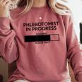 Phlebotomist In Progress Phlebotomy School Graduation Comfort Colors Sweatshirt Crimson