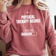 Physical Therapy Degree Loading Student Graduation Comfort Colors Sweatshirt Crimson