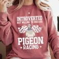 Pigeon Racing Introvert Pigeon Breeder Homing Pigeon Comfort Colors Sweatshirt Crimson