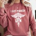 I Got Pinned LVN Nursing School Graduation Pinning Ceremony Comfort Colors Sweatshirt Crimson