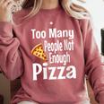Pizza Lover Saying Introvert Anti Social Humor Foodie Comfort Colors Sweatshirt Crimson