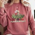 Plant Coffee Love Plantrovert Gardening Introvert Mom Comfort Colors Sweatshirt Crimson