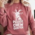 Please Chew Quieter Introvert Quietness Silence Lover Comfort Colors Sweatshirt Crimson