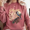 Please Chew Quieter Introverts Casual Everyday Comfort Colors Sweatshirt Crimson Please Chew Quieter Introverts Casual Everyday Comfort Colors Sweatshirt Crimson