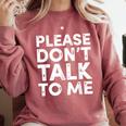 Please Don't Talk To Me Introvert Graphic Comfort Colors Sweatshirt Crimson Please Don't Talk To Me Introvert Graphic Comfort Colors Sweatshirt Crimson