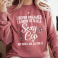 Police Officer Police Graduation Cop Birthday Comfort Colors Sweatshirt Crimson