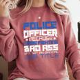 Police Officer Saying Academy Graduation Women Men Comfort Colors Sweatshirt Crimson