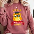 Pre-K Graduation 2018 Cute Owl Comfort Colors Sweatshirt Crimson