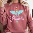 Pre-Med Women Pre Med Princess Graduation Comfort Colors Sweatshirt Crimson