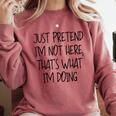 Pretend Introvert Introverted Apparel Comfort Colors Sweatshirt Crimson Pretend Introvert Introverted Apparel Comfort Colors Sweatshirt Crimson
