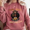 Pretty Educated African American Graduation Class 2024 Comfort Colors Sweatshirt Crimson