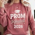 Prom Squad 2026 Graduation Friends Comfort Colors Sweatshirt Crimson