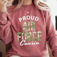 Proud Air Force Cousin Deployment Homecoming Graduation Comfort Colors Sweatshirt Crimson