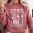 Proud Air Force Husband US Air Force Graduation Husband Comfort Colors Sweatshirt Crimson