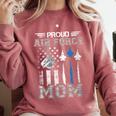 Proud Air Force Mom US Air Force Graduation Mom Comfort Colors Sweatshirt Crimson