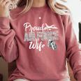 Proud Air Force Wife Air Force Graduation USAF Wife Comfort Colors Sweatshirt Crimson