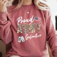 Proud Army Godmother Army Graduation Godmother US Army Comfort Colors Sweatshirt Crimson
