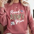 Proud Army Mom Army Graduation Mom US Army Mom Comfort Colors Sweatshirt Crimson