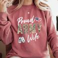 Proud Army Wife Army Graduation Wife US Army Wife Comfort Colors Sweatshirt Crimson