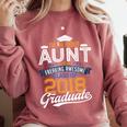 Proud Aunt Of 2018 Graduate Shirt Graduation Grad Class Comfort Colors Sweatshirt Crimson