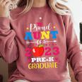 Proud Aunt Of 2023 Pre-K Graduate Senior Graduation Matching Comfort Colors Sweatshirt Crimson