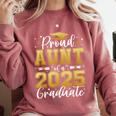 Proud Aunt Of a 2025 Graduate Class Of 2025 Graduation Women Comfort Colors Sweatshirt Crimson