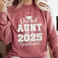 Proud Aunt Of a 2025 Graduate Grad Prom Senior Graduation Premium Tri-Blend Comfort Colors Sweatshirt Crimson