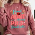 Proud Aunt Of An Amazing PhD Graduate Family Graduation Comfort Colors Sweatshirt Crimson
