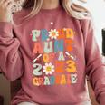 Proud Aunt Of A Class Of 2023 Graduated Graduation Women Comfort Colors Sweatshirt Crimson
