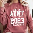 Proud Aunt Graduation Senior 23 Grad Class Of 2023 Comfort Colors Sweatshirt Crimson