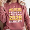 Proud Auntie Of A 2026 Graduate Shirt Class 2026 Graduation Comfort Colors Sweatshirt Crimson