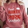 Proud Aunty Of a Class Of 2026 Graduate Senior Graduation Comfort Colors Sweatshirt Crimson