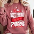 Proud Best Freind Of a Class Of 2026 Graduate For Graduation Premium Comfort Colors Sweatshirt Crimson