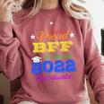 Proud Bff Of 2022 Graduate Class 2022 Graduation Family Comfort Colors Sweatshirt Crimson