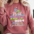 Proud Bff Of PreK School Graduate 2024 Graduation Bff Premium Comfort Colors Sweatshirt Crimson