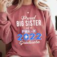 Proud Big Sister Of Pre K School Graduate 2022 Graduation Comfort Colors Sweatshirt Crimson