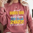 Proud Bonus Dad Of 5th Grade Graduate 2022 Family Graduation Comfort Colors Sweatshirt Crimson